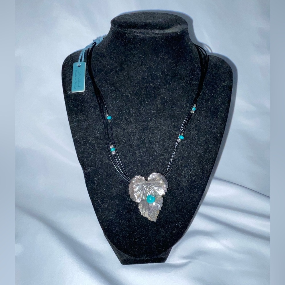 Shablool Silver Necklace Modernist Folk Bib Statement Vintage Statements 925
